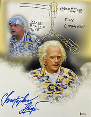 Christopher Lloyd signed Back to the Future 11x14 photo — Beckett Witness COA
