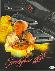 Christopher Lloyd signed Back to the Future 11x14 photo — Beckett Witness COA