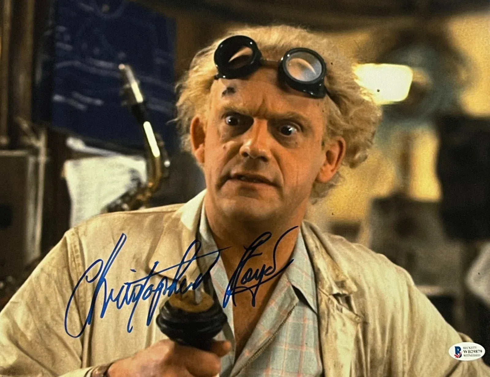 Christopher Lloyd signed Back to the Future 11x14 photo — Beckett Witness COA