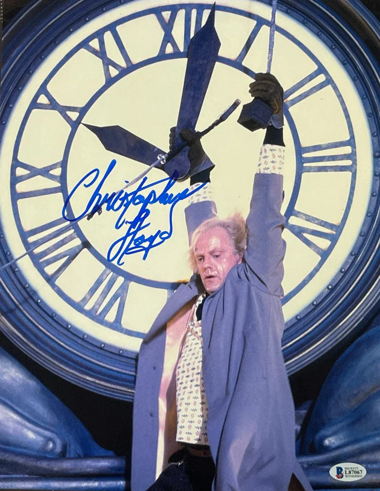 Christopher Lloyd signed Back to the Future 11x14 photo — Beckett Witness COA