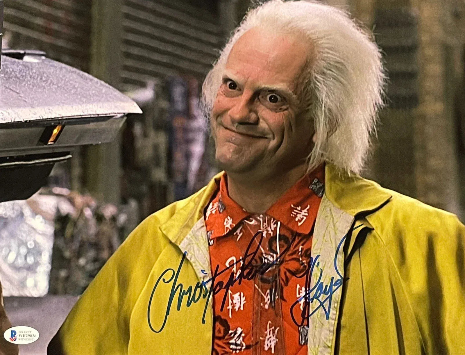 Christopher Lloyd signed Back to the Future 11x14 photo — Beckett Witness COA