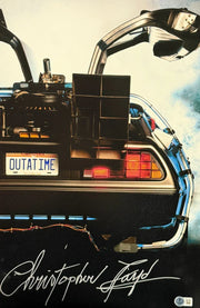 Christopher Lloyd signed Back to the Future 12x18 photo — Beckett Witness