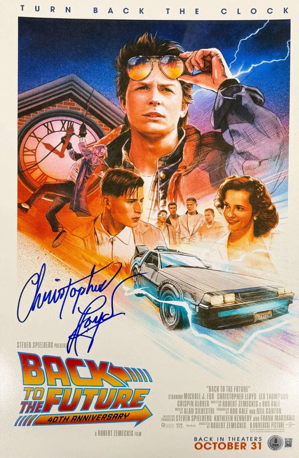 Christopher Lloyd signed Back to the Future 12x18 photo — Beckett Witness