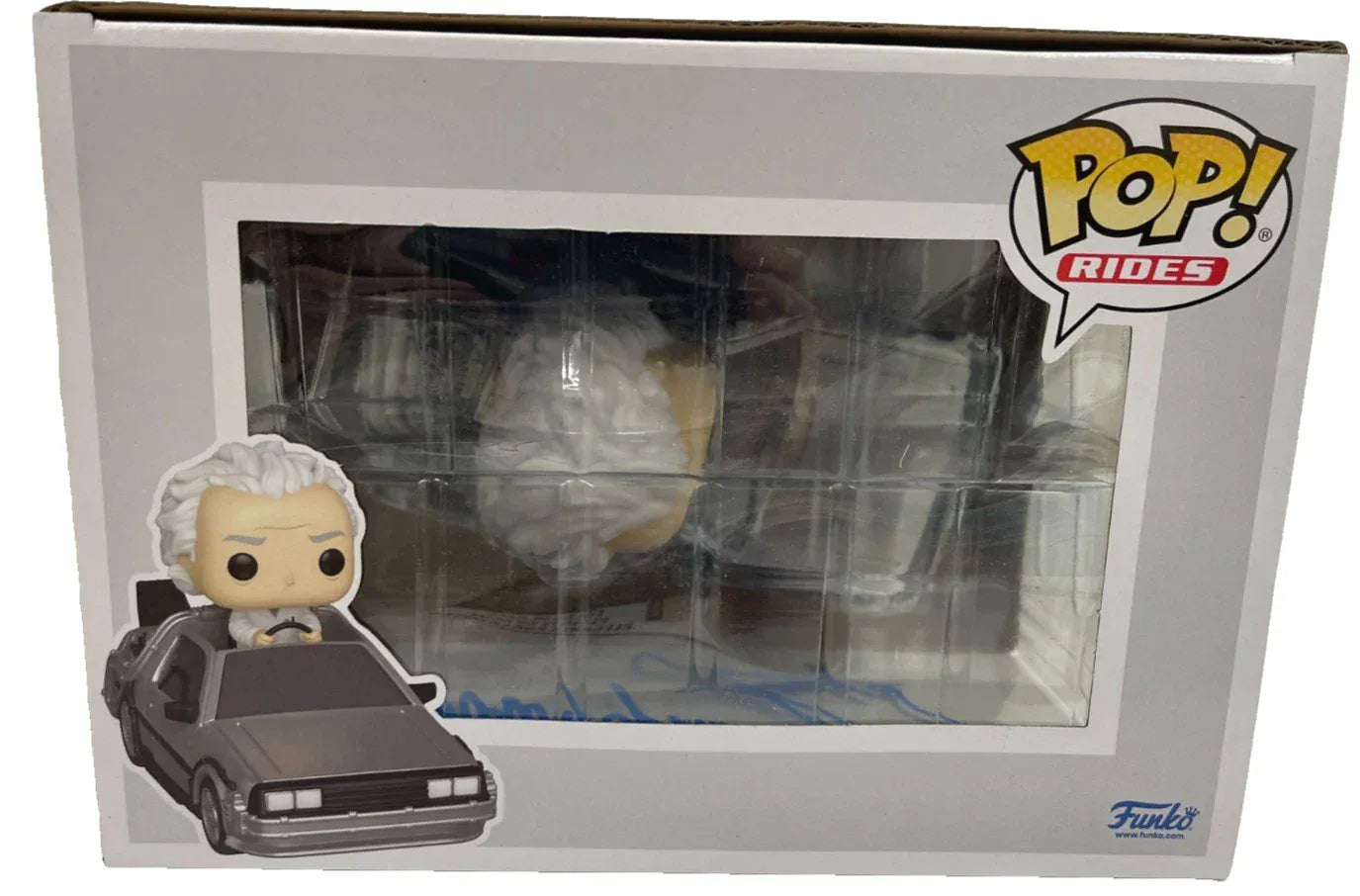 Christopher Lloyd signed Doc With Time Machine Back to the Future 133 Funko Pop Figure — alternate view