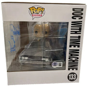Christopher Lloyd signed Doc With Time Machine Back to the Future 133 Funko Pop Figure — alternate view