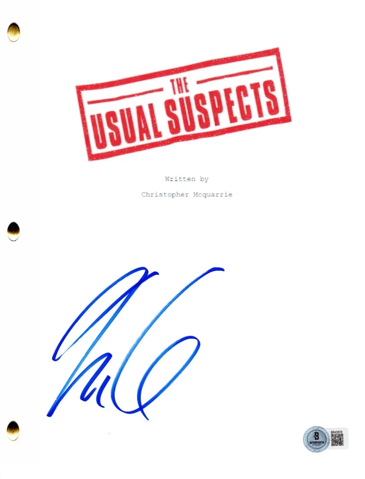 Christopher McQuarrie signed The Usual Suspects movie script — Beckett authenticated