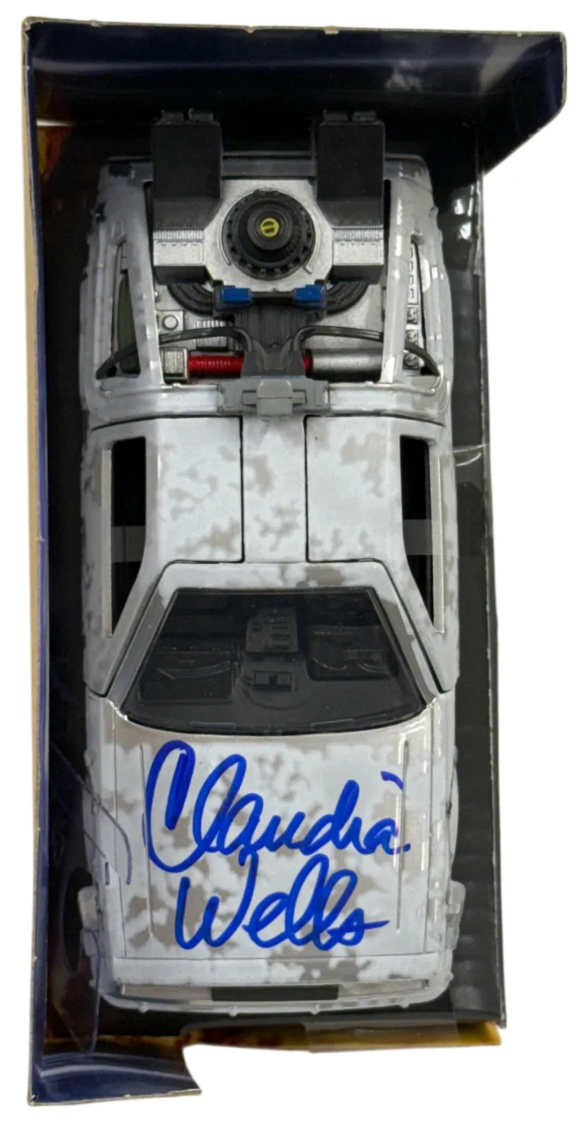 Claudia Wells Back to the Future Diecast Delorean 1:32 with Beckett Witness COA