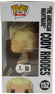 Beckett certificate of authenticity — Cody Rhodes signed WWE 152 Funko Pop Figure