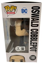 Colin Farrell Oswald autographed Funko Pop #1191 - signature closeup with COA