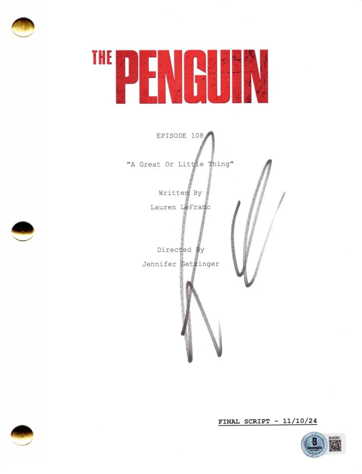 Colin Farrell Signed Complete Movie Script from The Penguin Beckett COA - Item #2