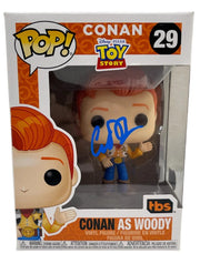 Conan O'Brien Authentic Autographed Conan as Woody Toy Story 29 Funko Pop Figure