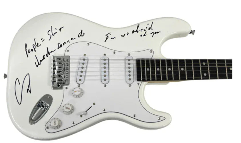 Corey Taylor of autographed guitar with certificate of authenticity
