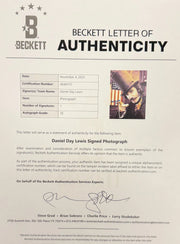 Daniel Day Lewis autographed 11x14 photo - signature closeup with COA photo 2