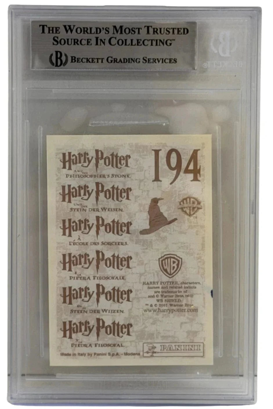 Daniel Radcliffe Signed Trading Card from Harry Potter Beckett COA - Item #4 - Detail View