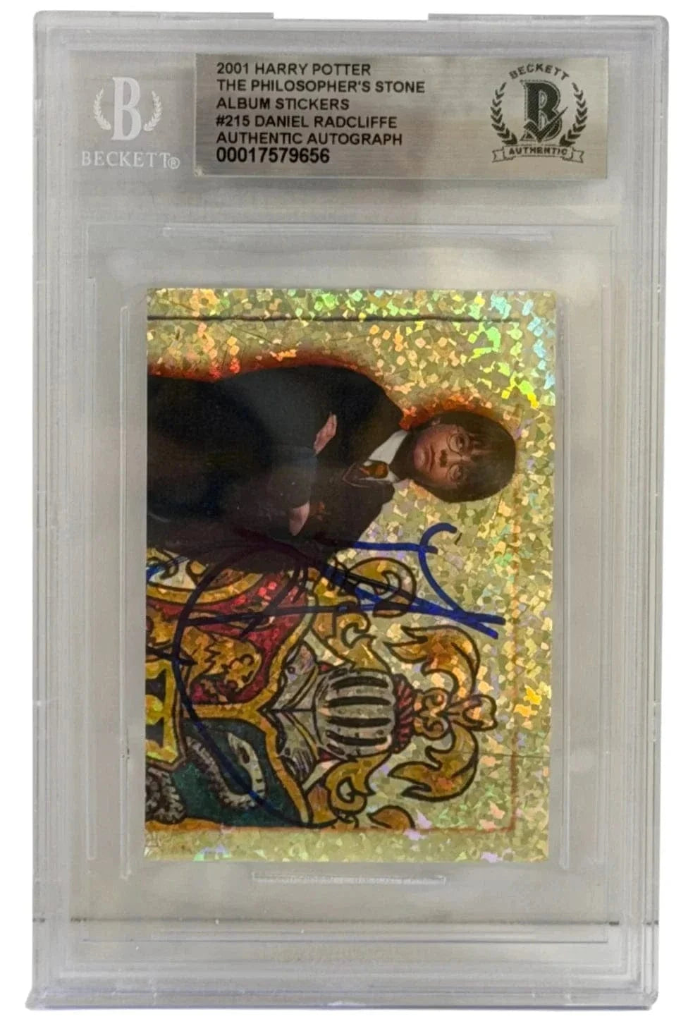 Daniel Radcliffe Authentic Autographed Harry Potter Philosphers Stone Card 2001 Sticker #3