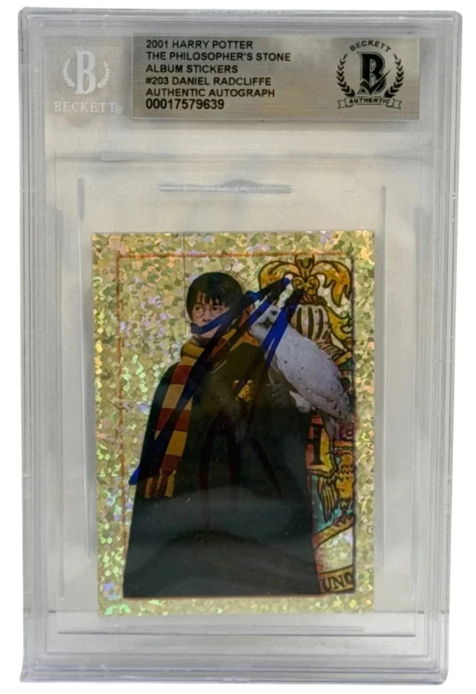 Daniel Radcliffe Authentic Autographed Harry Potter Philosphers Stone Card 2001 Sticker #2