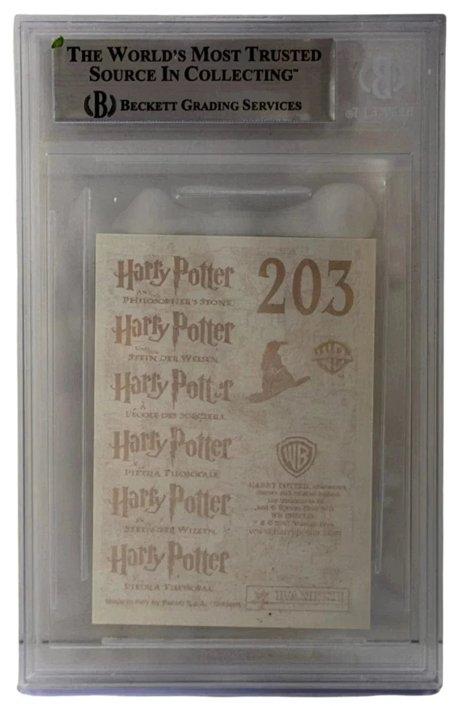 Daniel Radcliffe Signed Trading Card from Harry Potter Beckett COA - Item #2 - Detail View