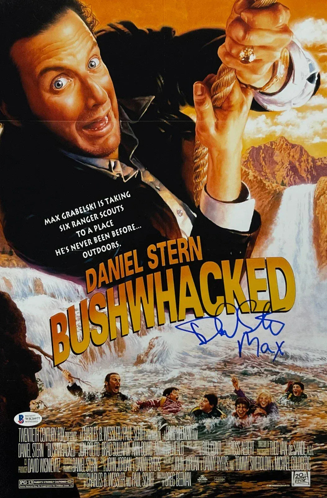 Daniel Stern Signed 12x18 Poster from Bushwacked Beckett Witness COA - Item #1