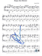Dave Gahan of Depeche Mode signed Enjoy the Silence sheet music — Beckett authenticated