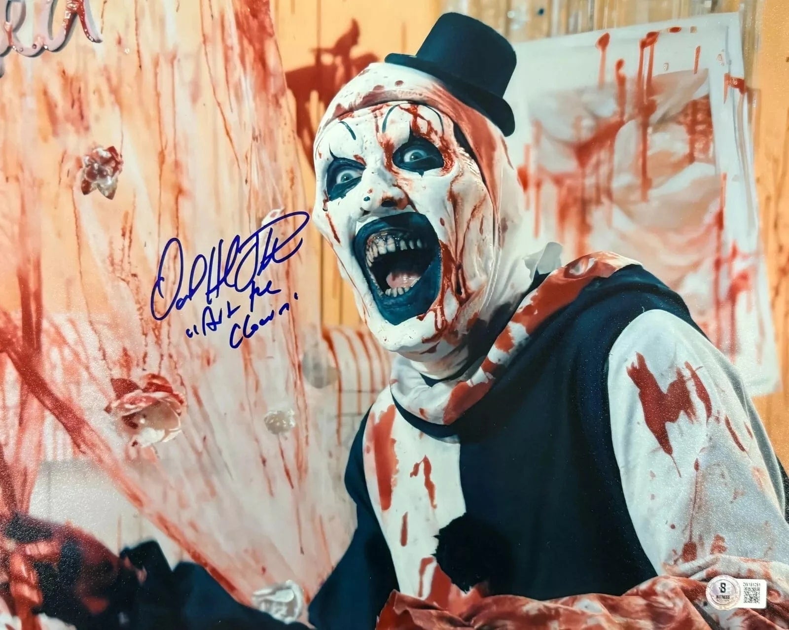 David Howard Thornton Signed 11x14 Photo from Terrifier Beckett COA - Item #1