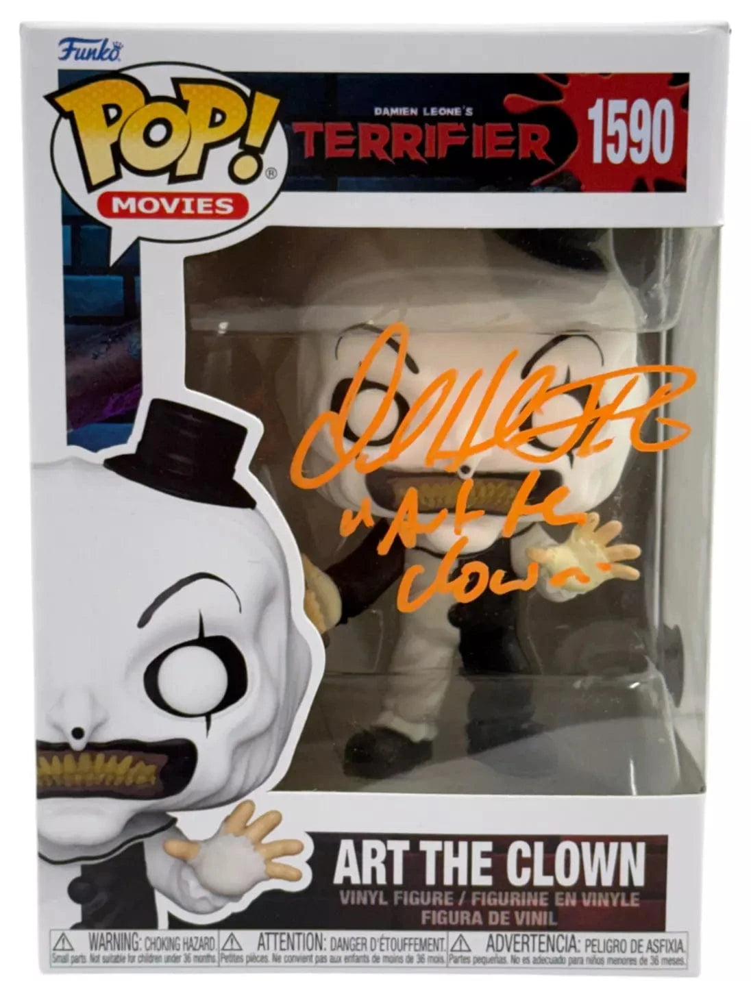 David Howard Thornton Authentic Autographed Art The Clown Terrifier 1590 Funko Pop Figure
