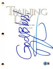 Denzel Washington Signed Script from Training Day Beckett COA