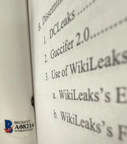 Donald Trump Signed Report Beckett COA - Detail View