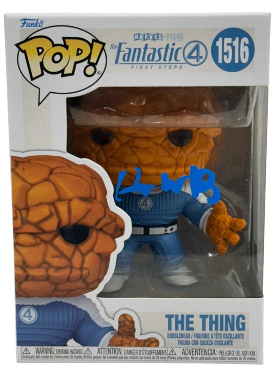 Ebon Moss-Bachrach Authentic Autographed The Thing Fantastic 4 First Steps 1516 Funko Pop Figure