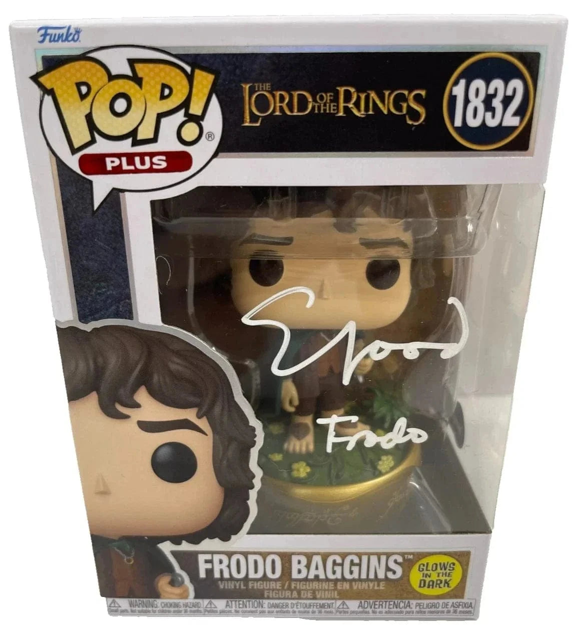 Frodo Signature Elijah Wood Signed Frodo Baggins Glow Funko - Beckett COA