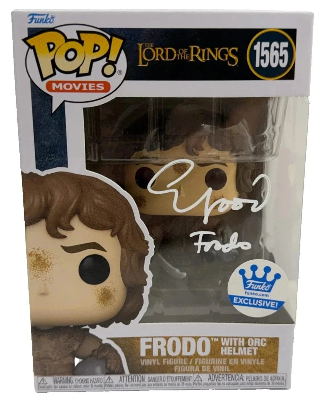 Frodo Signature Elijah Wood Signed Frodo with Orc Funko - Beckett LOTR