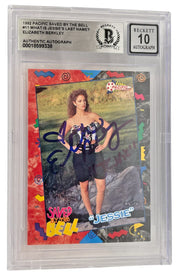 Elizabeth Berkley signed Saved by the Bell 1992 Pacific card #11 inscribed Jessie — Grade 10