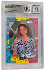 Elizabeth Berkley signed Saved by the Bell 1992 Pacific card #86 inscribed Jessie — Grade 10