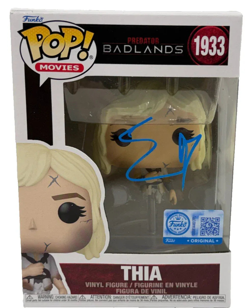 Elle Fanning Signed Thia Predator Badlands 1933 Funko Pop! Figure from Predator Badlands Beckett COA - Item #15