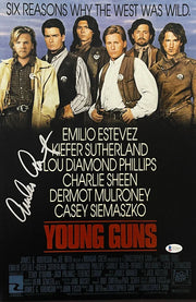 Emilio Estevez Signed 12x18 Poster from Young Guns Beckett COA - Item #2