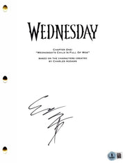 Emma Myers Signed Script from Wednesday Beckett COA