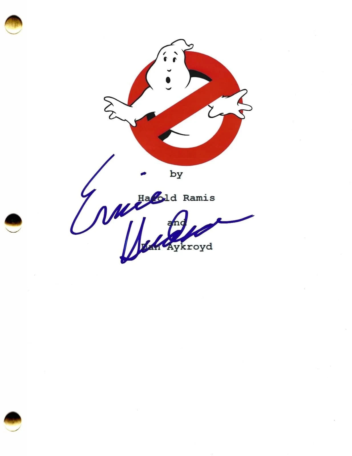Ernie Hudson Signed Script from Ghostbusters Beckett COA