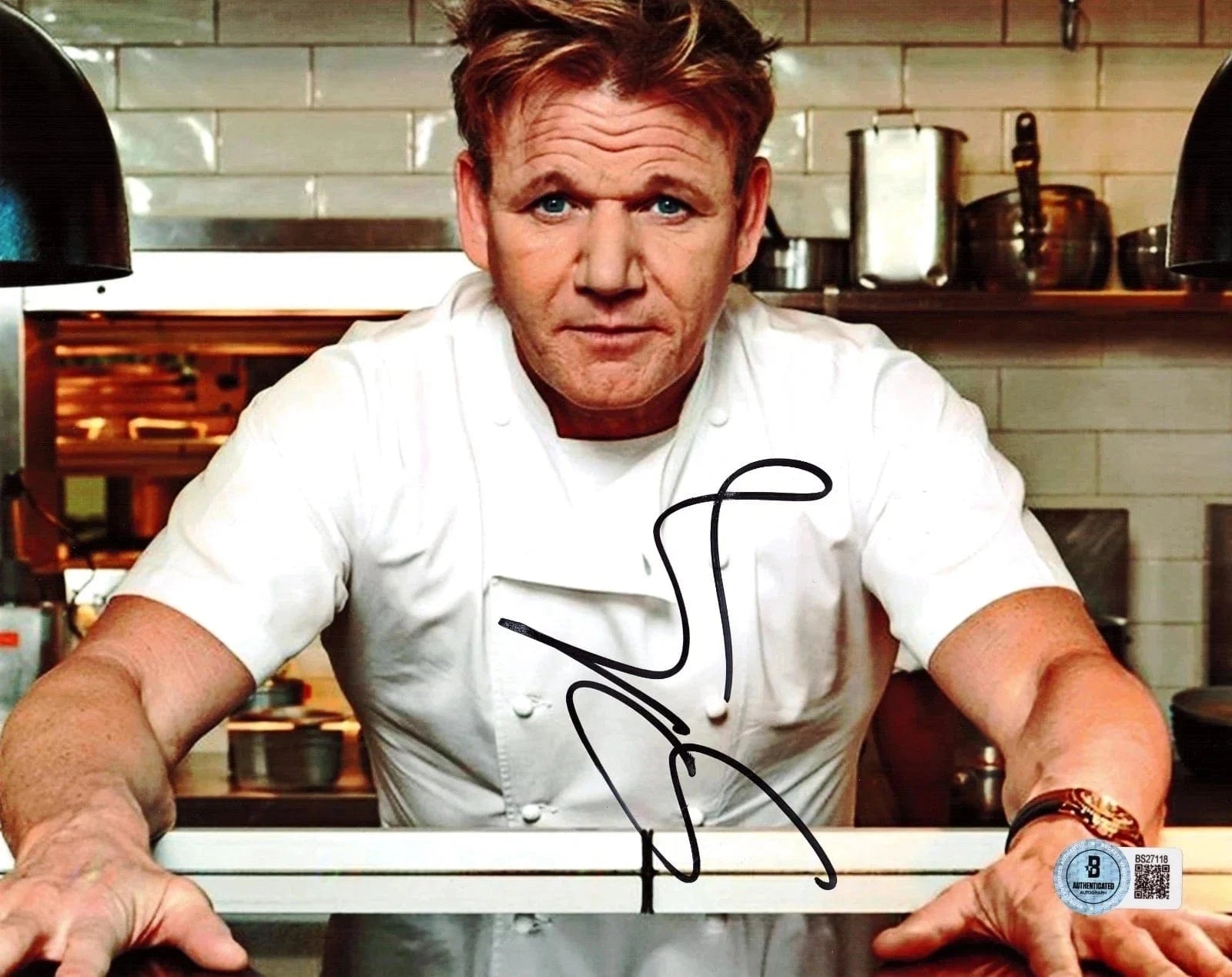 Gordon Ramsay Signed 8x10 Photo from Hell's Kitchen Beckett COA - Item #3