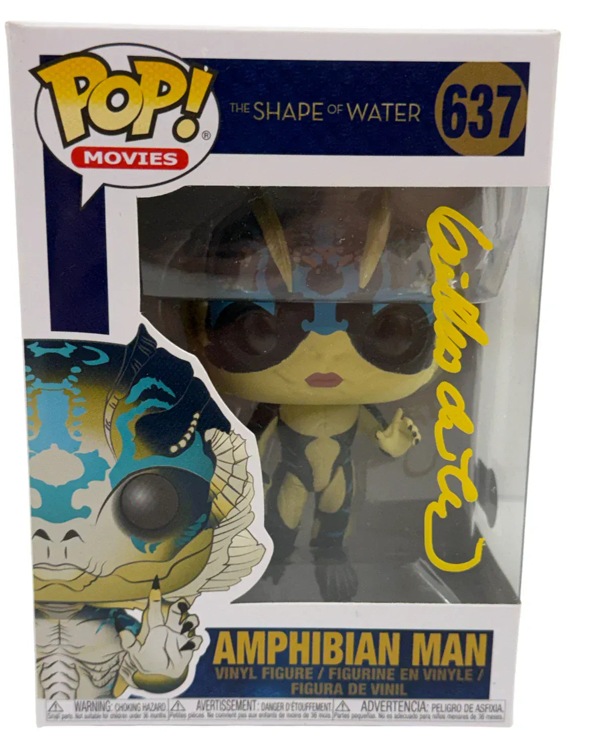 Guillermo del Toro Signed Amphibian Man The Shape of Water The Shape of Water Funko Pop Figure Beckett COA