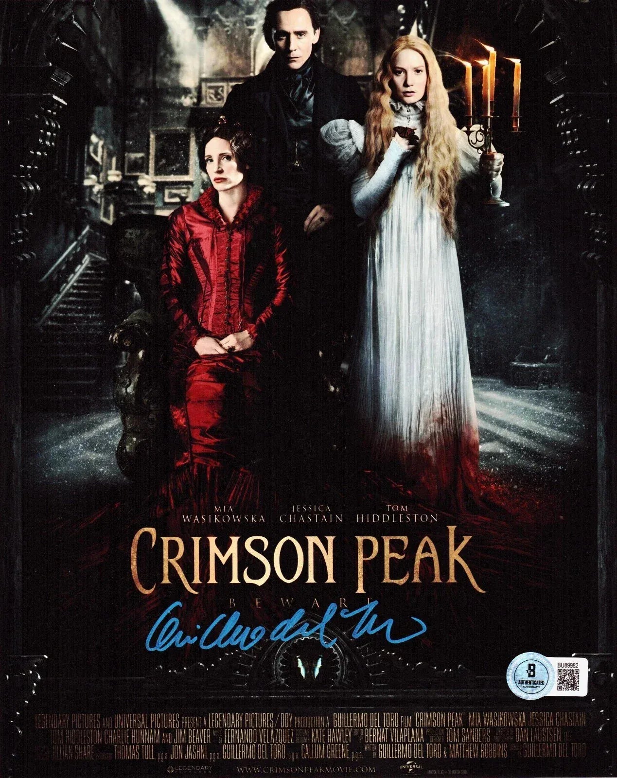 Guillermo del Toro autographed 8x10 photo with certificate of authenticity crimson peak