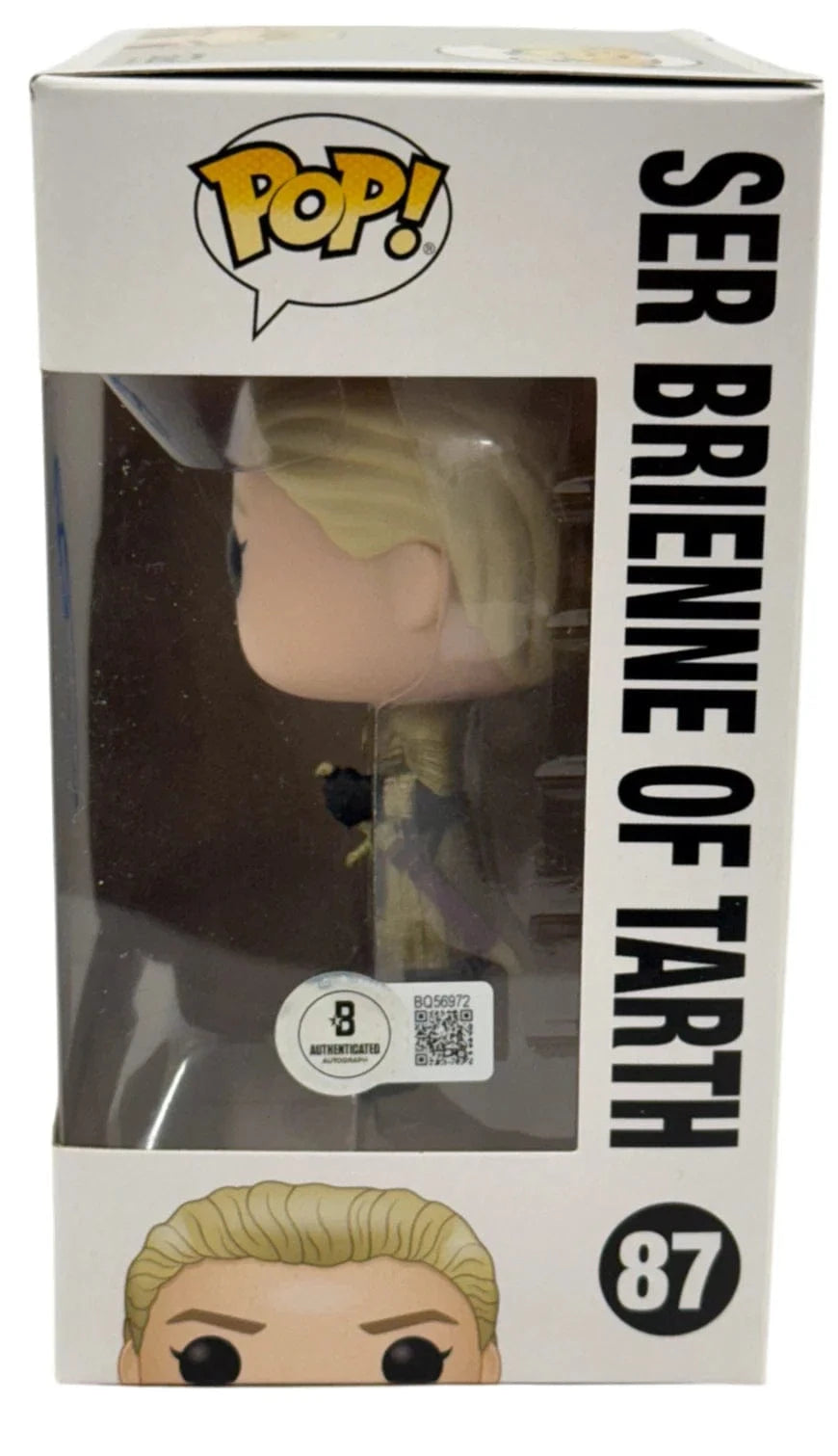 Gwendoline Christie Signed Funko from Game of Thrones Beckett COA - Detail View