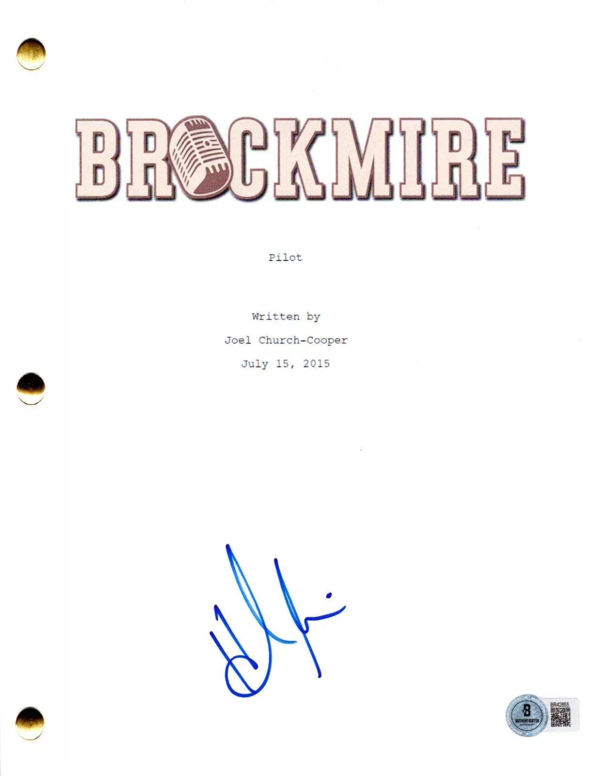 Hank Azaria Authentic Autographed Brockmire Script