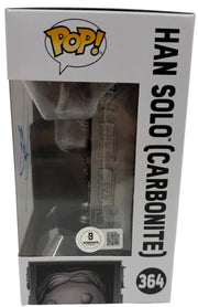 Harrison Ford Han autographed Funko Pop #364 - signature closeup with COA