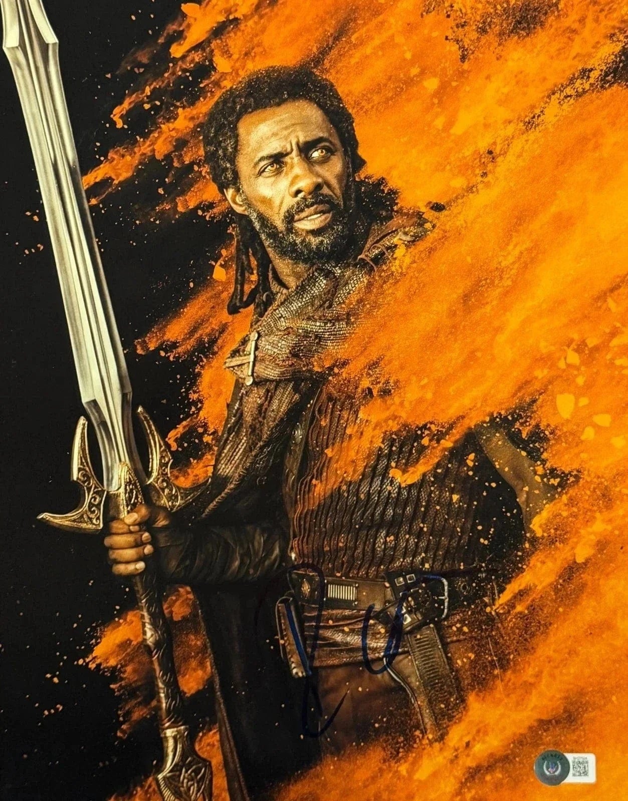 Idris Elba Signed 11x14 Photo from Thor Beckett COA