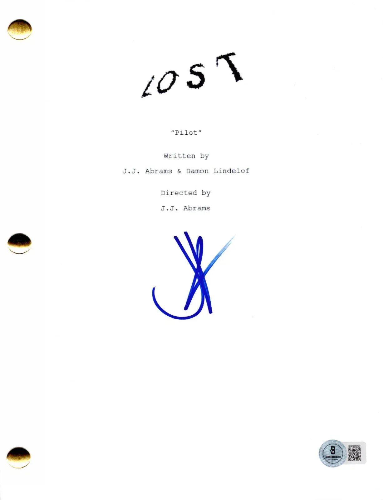 JJ Abrams Signed Lost Script | PTS