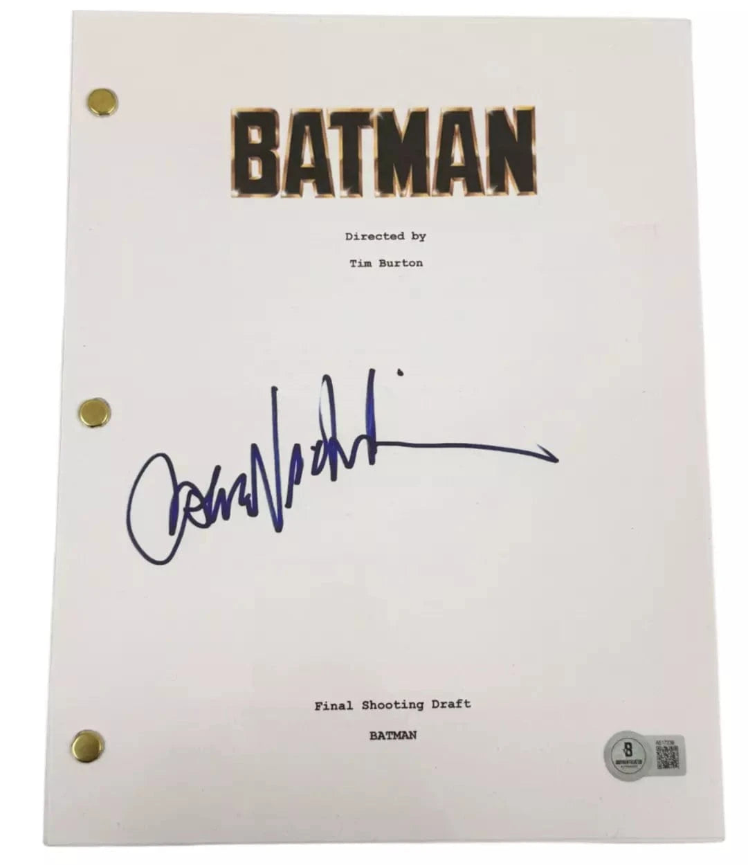 Jack Nicholson Signed Script from Batman Beckett COA