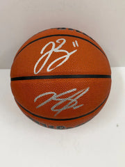 Jalen Brunson & Karl Towns autographed item - Back View