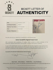 James Gandolfini The autographed script - autograph detail with authentication