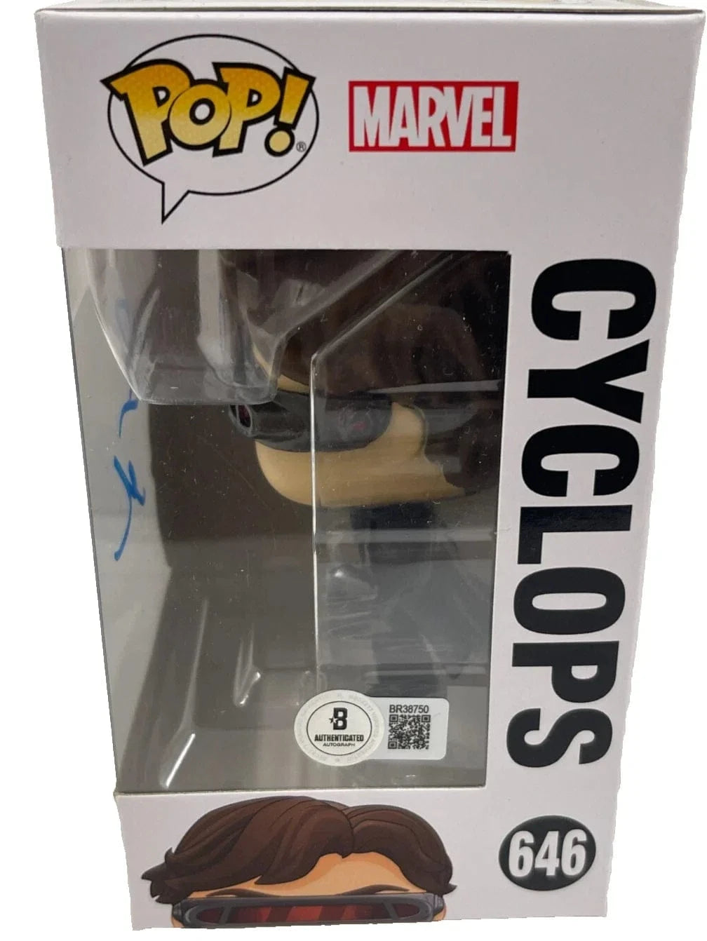 James Marsden Signed Funko from X-Men Beckett COA - Detail View