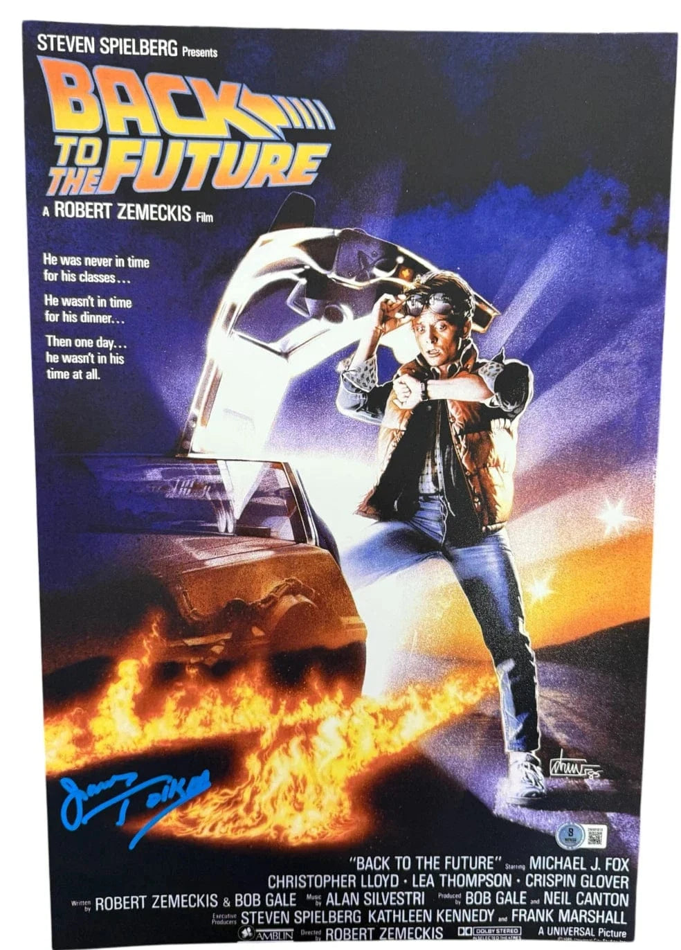 James Tolkan Signed 12x18 Photo from Back to the Future Beckett COA