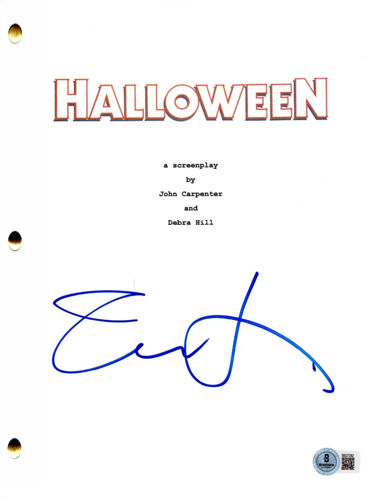 Jamie Lee Curtis signed Halloween movie script — Beckett authenticated